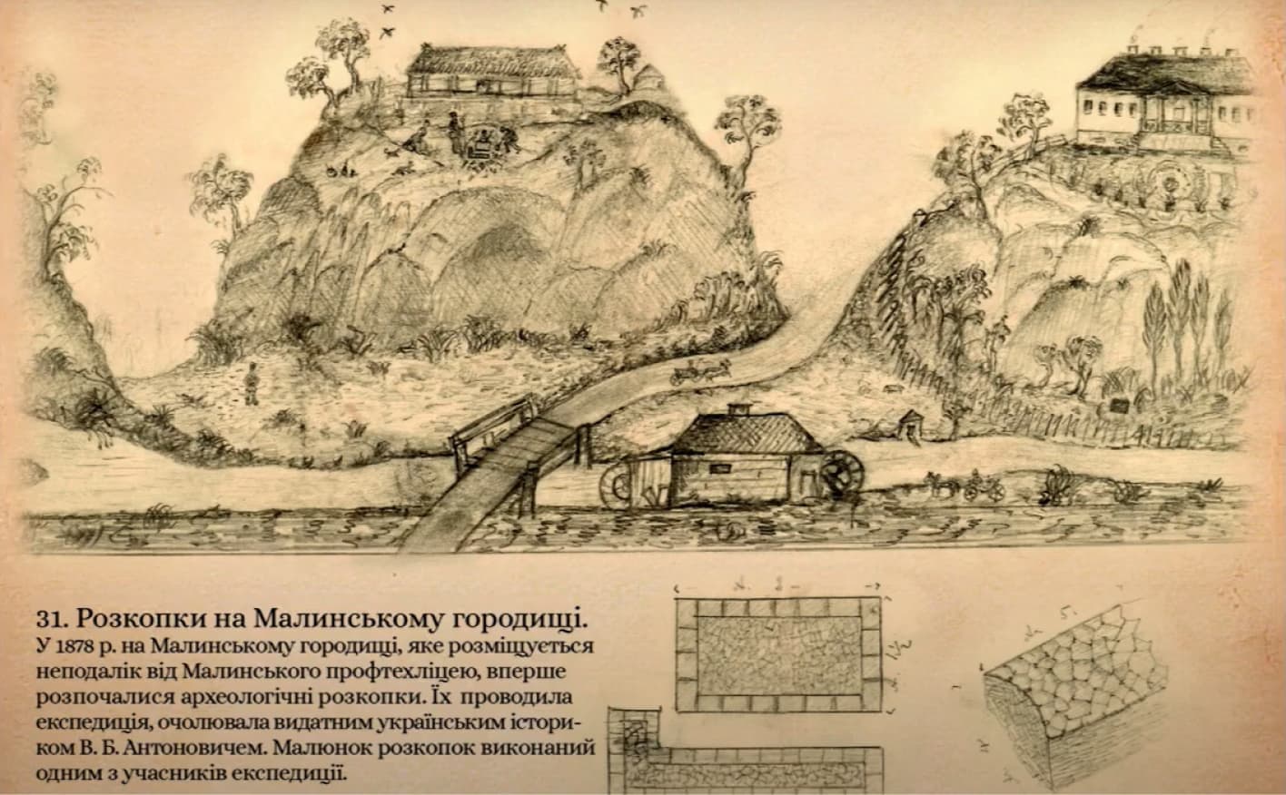 Розкопки на Малинському городищі.